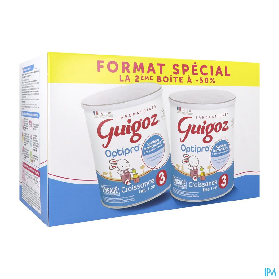 vignette Guigoz 3 Optipro Poudre 780g X2