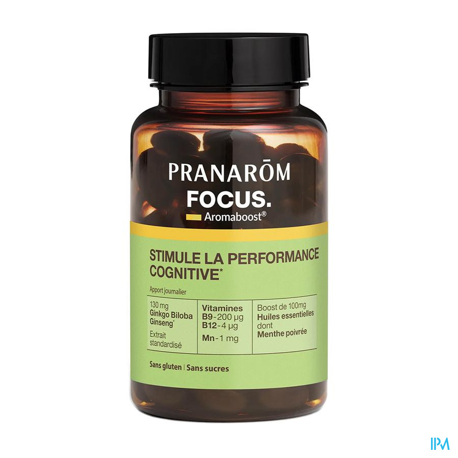vignette PRANAROM AROMABOOST FOCUS 60 CAPS