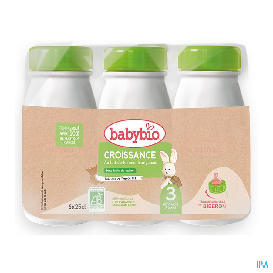 vignette Babybio Lait Croissance 10m Liquide 250ml X6