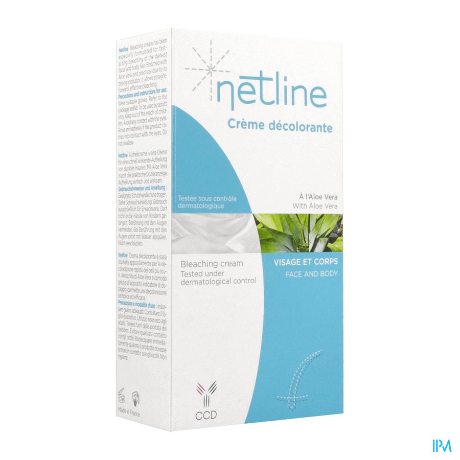 vignette Netline Creme Decolorante Visage Et Corps 20ml + 40ml
