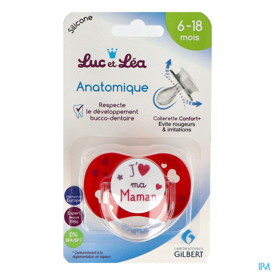 vignette Luc Et Lea Sucette Symetrique Anatomique Maman Anneau 6/18m