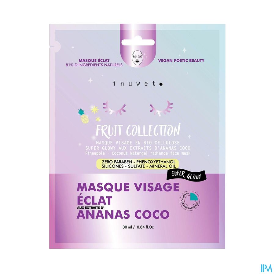 vignette INUWET MASQ VIS ECLAT ANANAS COCO BIO