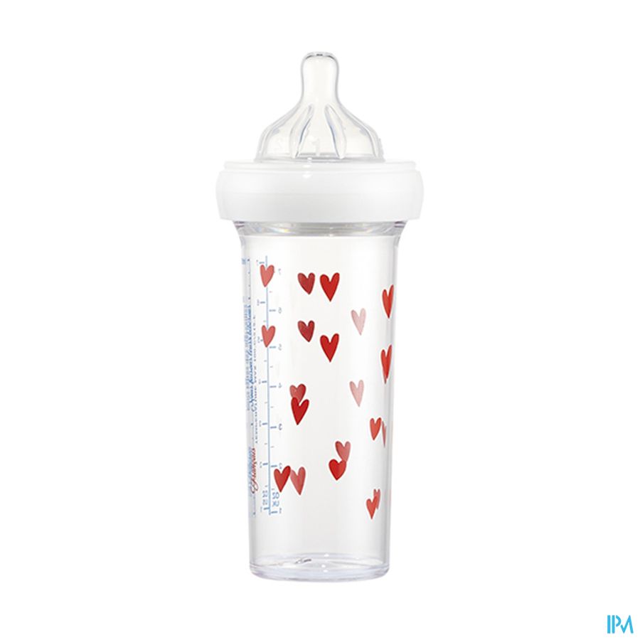 vignette Le Biberon Francais Biberon Coeurs 210ml