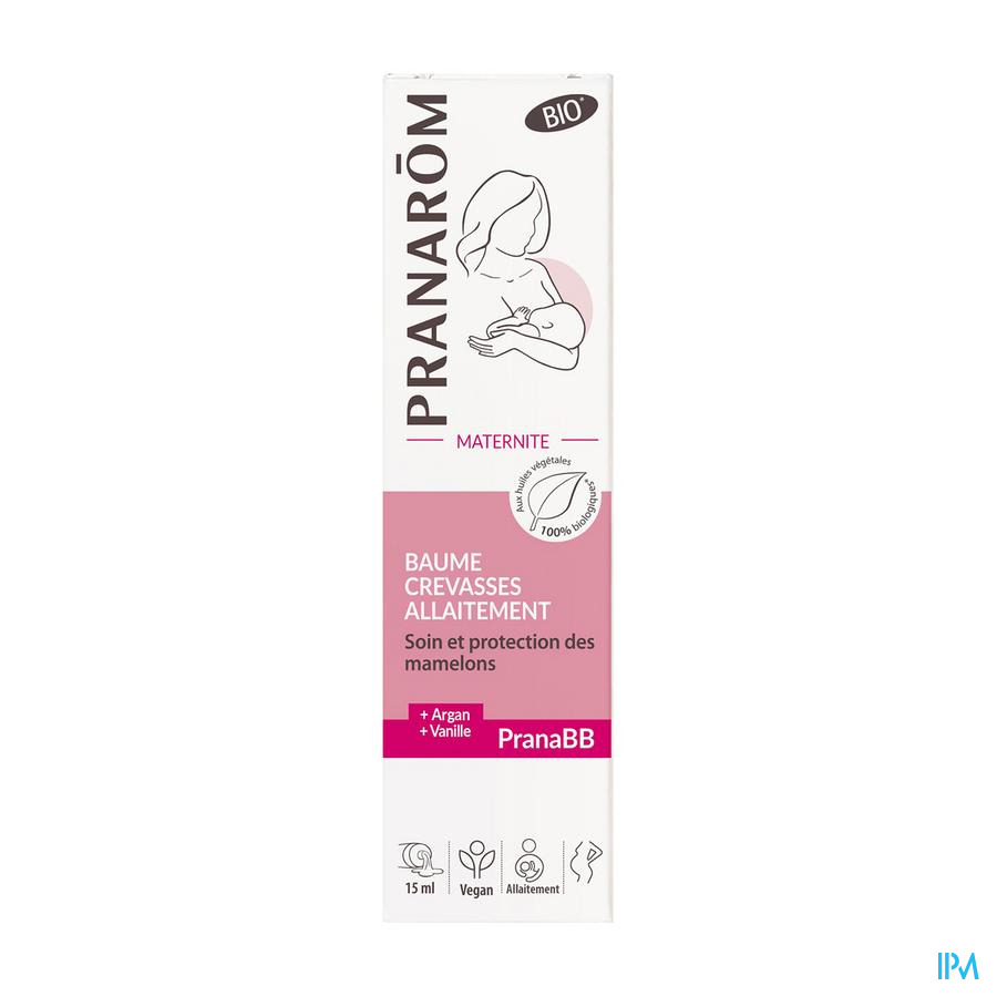 vignette Pranarom Pranabb Maternite Baume Crevasses Mamelons Bio Eco 15ml