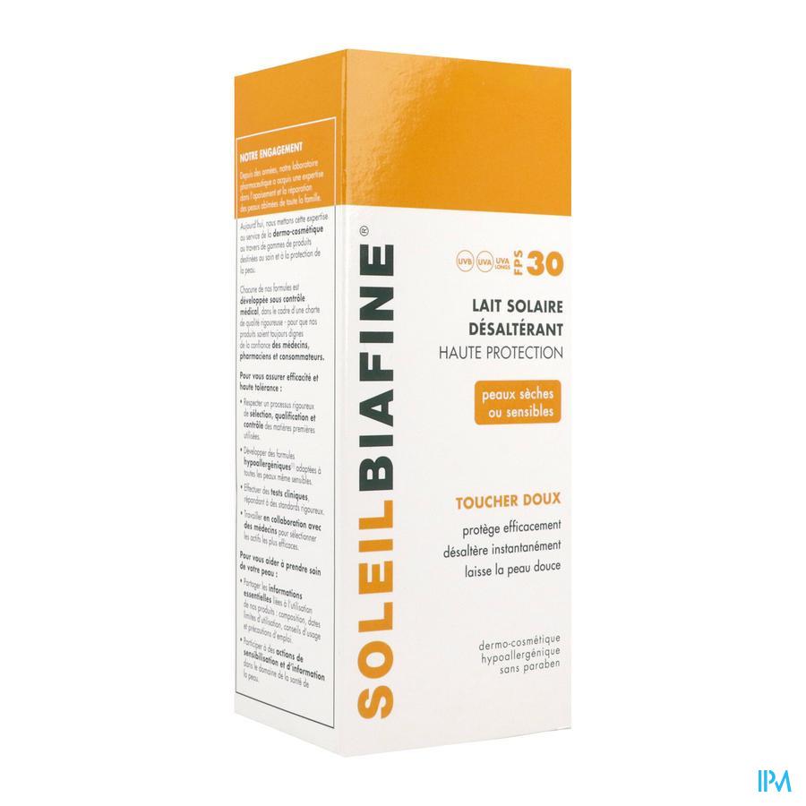 produit SOLEILBIAFINE TOUC DOU DES SPF30 TBE150ML