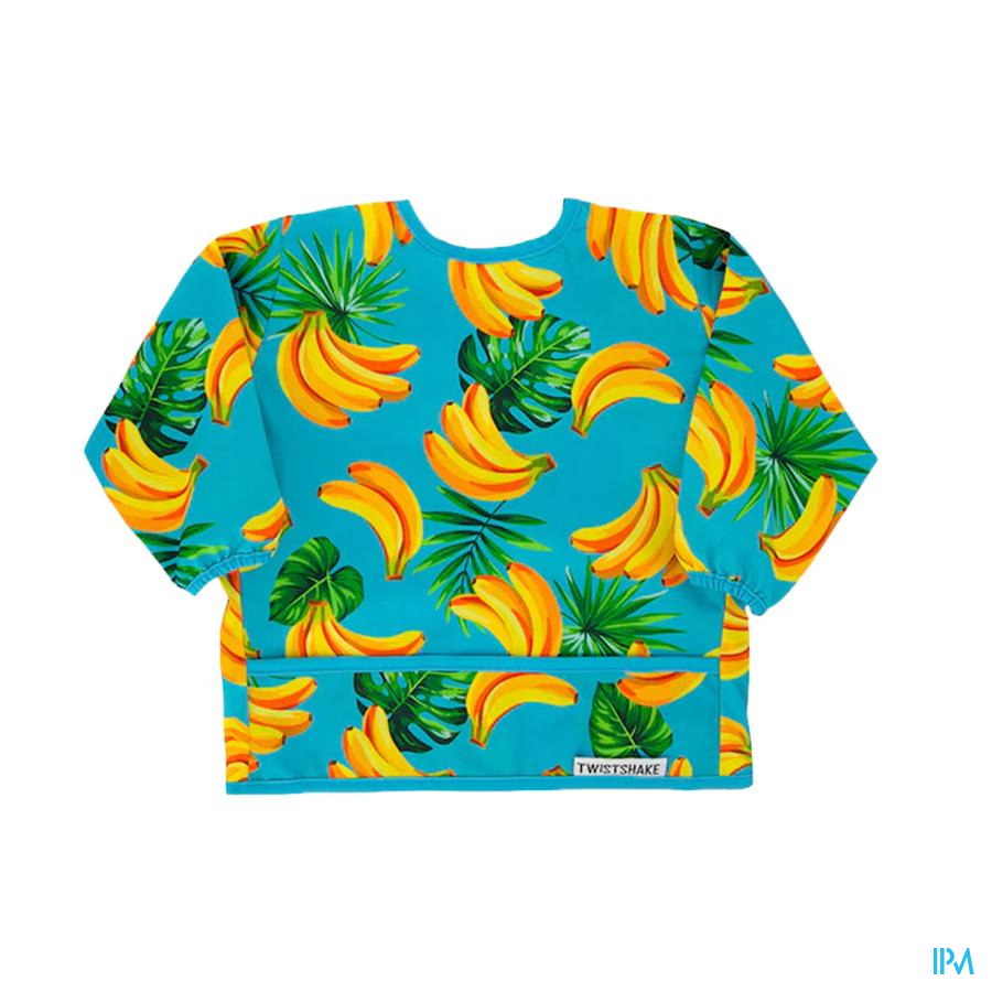 vignette Twistshake Bavoir Manches Longues Bleu Banane