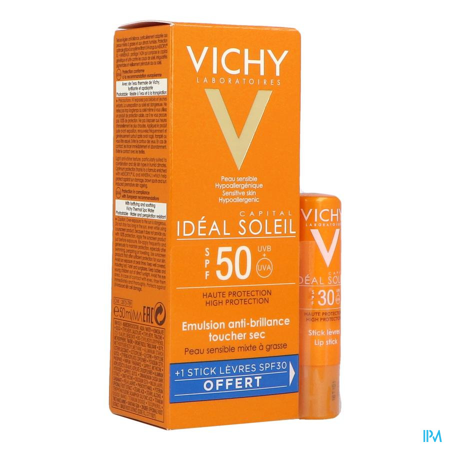 produit Vichy Ideal Soleil Emulsion Vis Spf50 50ml + 1prod