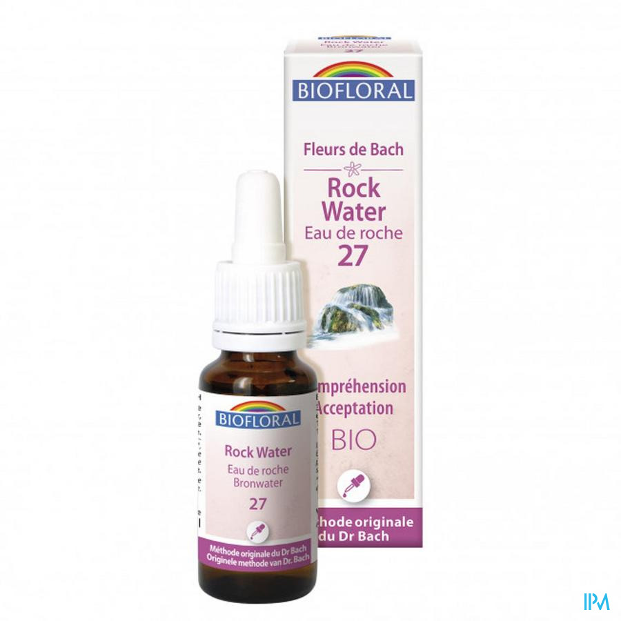 vignette Biofloral 27 Rock Water. Eau De Roche Compte Gouttes Bio Demeter 20ml