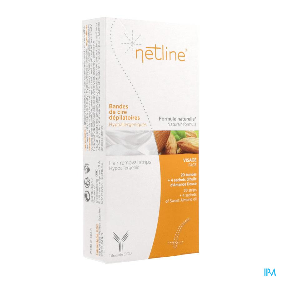 vignette Netline Bandes Depilatoires Hypoallergenique Visage 20