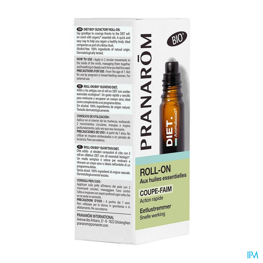 produit PRANAROM AROMABOOST ROLLER DETOX BIO 5ML