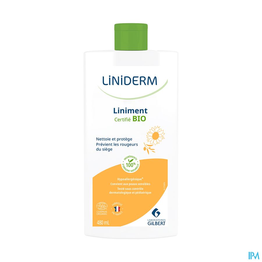 vignette Laboratoires Gilbert Liniderm Liniment Tournesol Bio 480ml