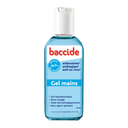 vignette BACCIDE GEL MAINS BLEU 30ML