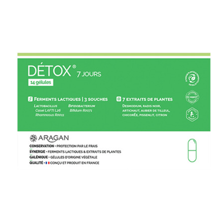 produit ARAGAN DETOX 7 JOURS 14GELULES