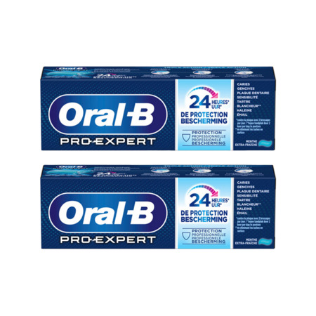 vignette Oral B Pro Expert Dentifrice Menthe Extra Fraiche 75ml X2