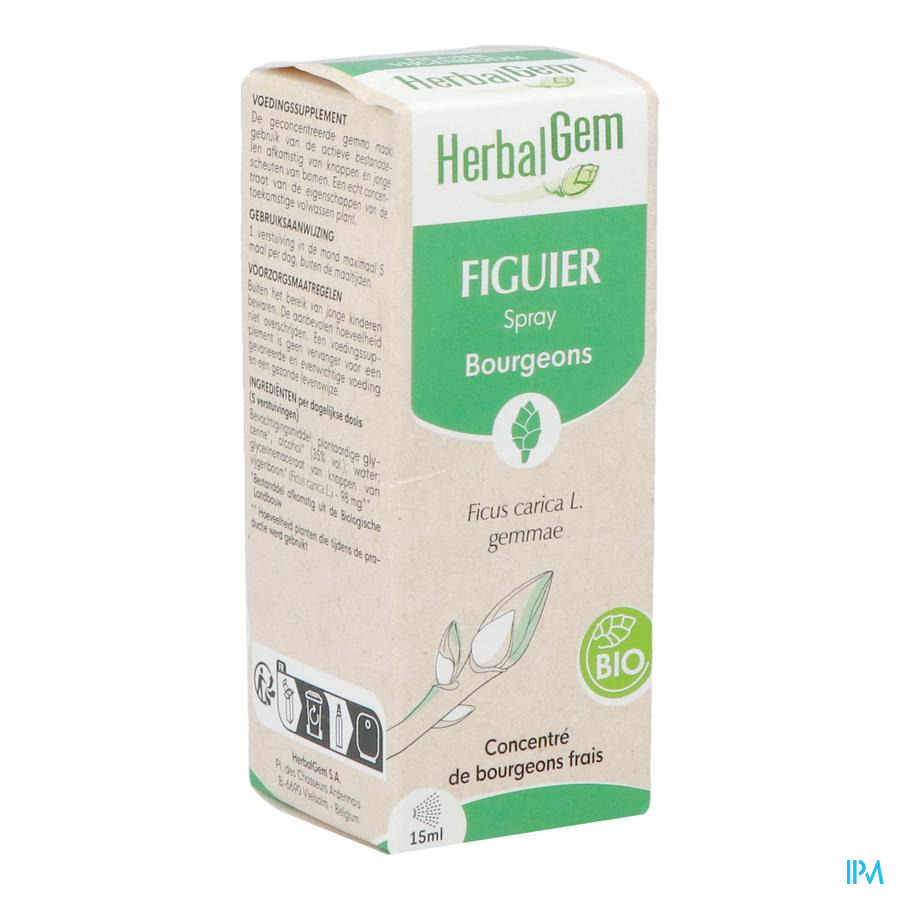 produit Herbalgem Figuier Bourgeon Bio Stress Et Digestion Spray 15ml