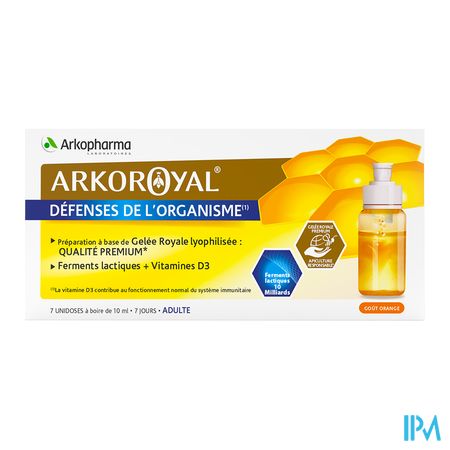 vignette Arkoroyal Probiot. Ad Ruche Royale Doses 7x7,5ml