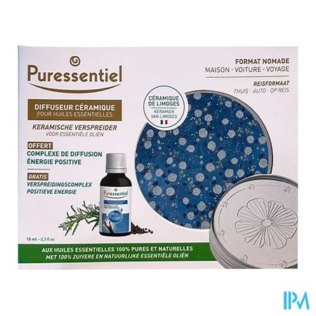 vignette Puressentiel Coffret Diffuseur Galet Nomade + Mini Diffuse Energie Positive 10ml Offert