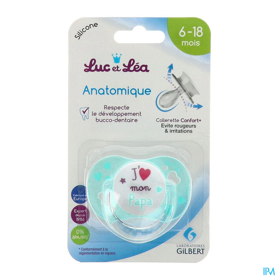 vignette Luc Et Lea Sucette Symetrique Anatomique Papa Anneau 6/18m