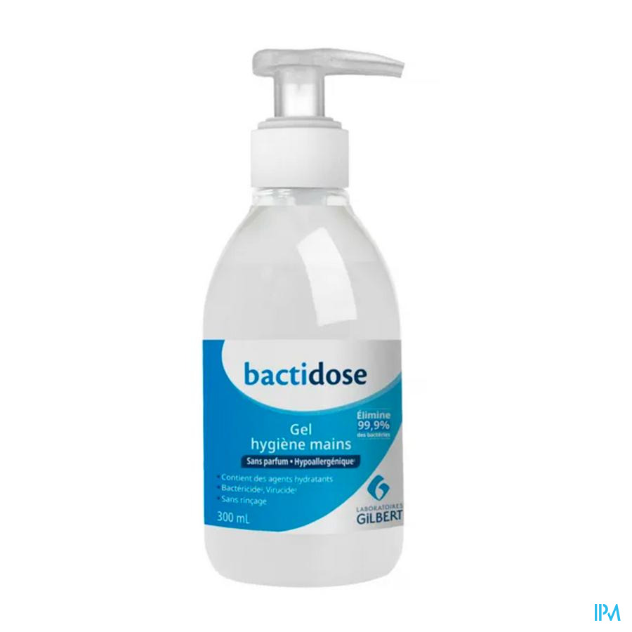 vignette Laboratoires Gilbert Bactidose Gel Hydroalcoolique Sans Parfum 300ml