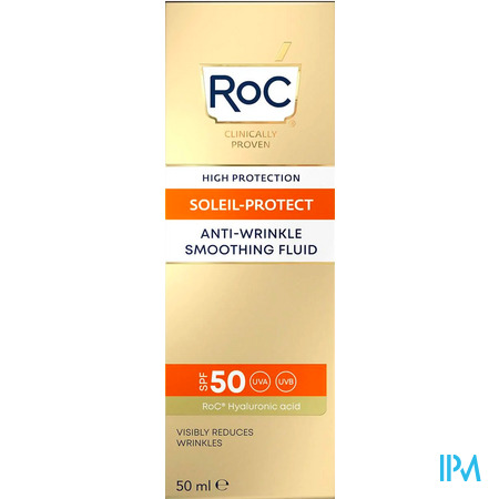vignette Roc Soleil Protect Visage Fluide Antirides Lissant Spf50+ 50ml