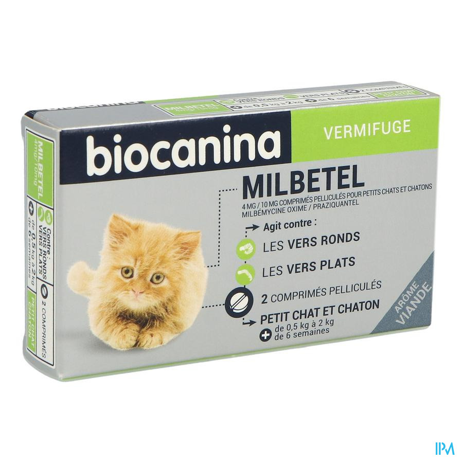 vignette Milbetel 4mg/10mg Chaton Comprime 2