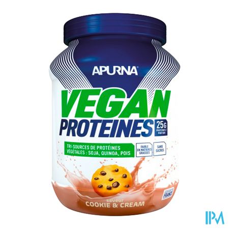 vignette Apurna Vegan Proteine Cookie Cream Poudre 660g