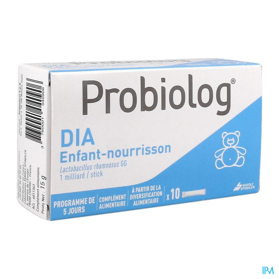 vignette Probiolog Dia Enfant Nourrisson Poudre Stick 1g5 10