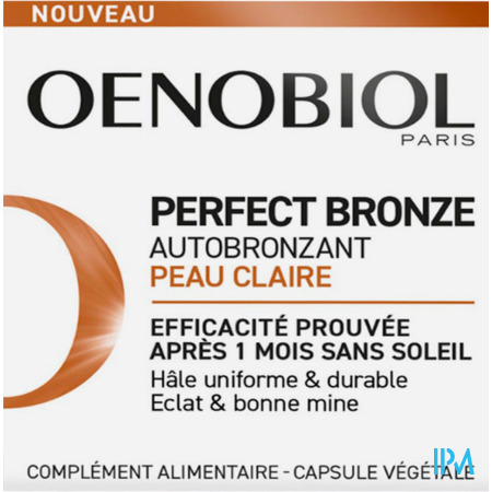 vignette Oenobiol Autobronzant Peau Claire Sensible Capsule 30