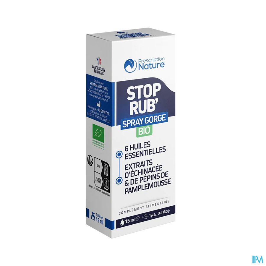 vignette PHARMA NAT STOP'RUB SPRAY GORGE FL 15ML