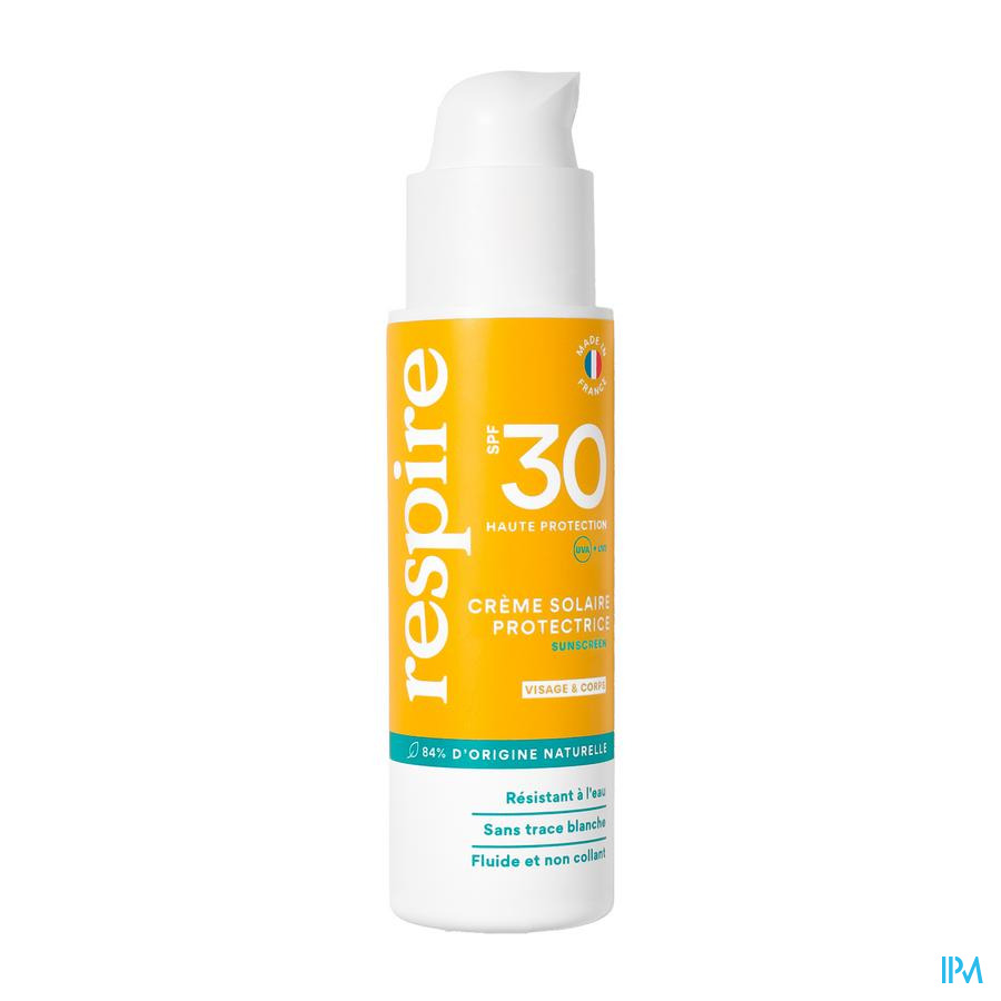 produit Respire Creme Solaire Protectrice Spf30 100ml