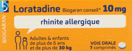produit LORATADINE 10MG BIOG CONS CPR 7