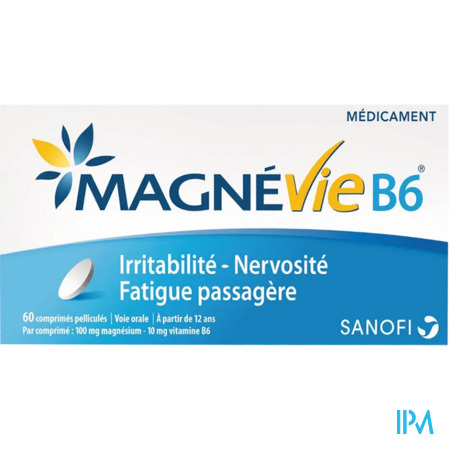 vignette MAGNEVIE B6 100MG/10MG CPR 60