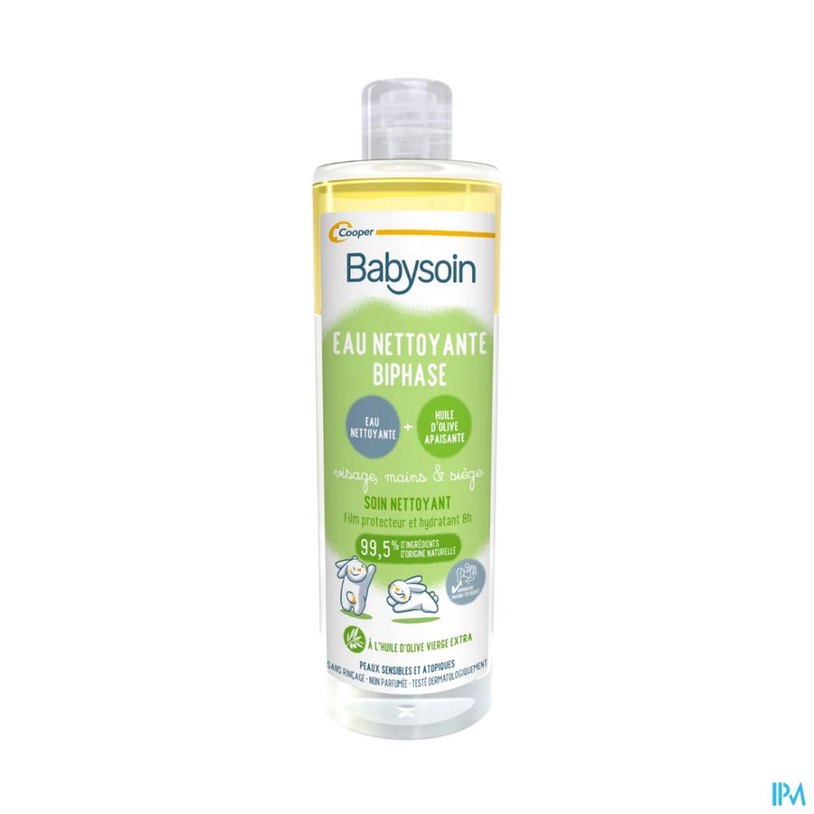 vignette Cooper Babysoin Eau Nettoyante Biphase Protectrice Action 2en1 400ml