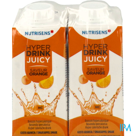 vignette Nutrisens Hyperdrink Juicy Orange 200ml X4