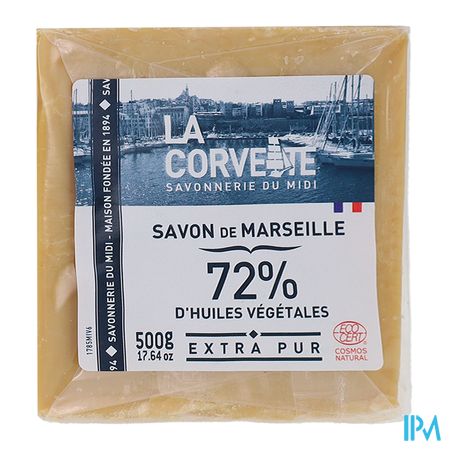 vignette La Corvette Cube De Savon De Marseille Extra Pur 500g