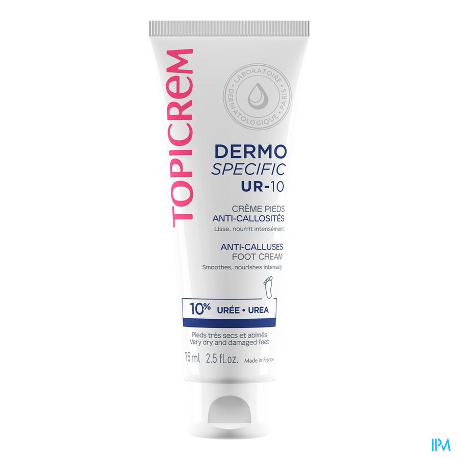 produit Topicrem Ur10 Creme Pieds A/callosites Tube 75ml