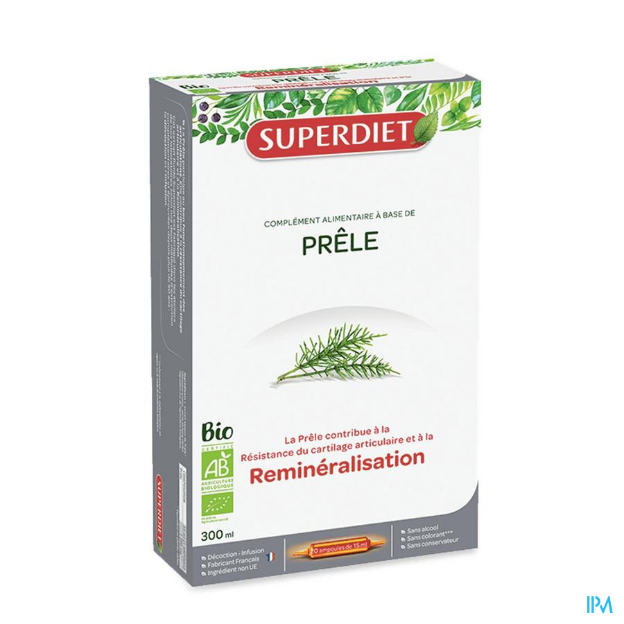 vignette Superdiet Prele Bio Ampoule Buvable 15ml 20