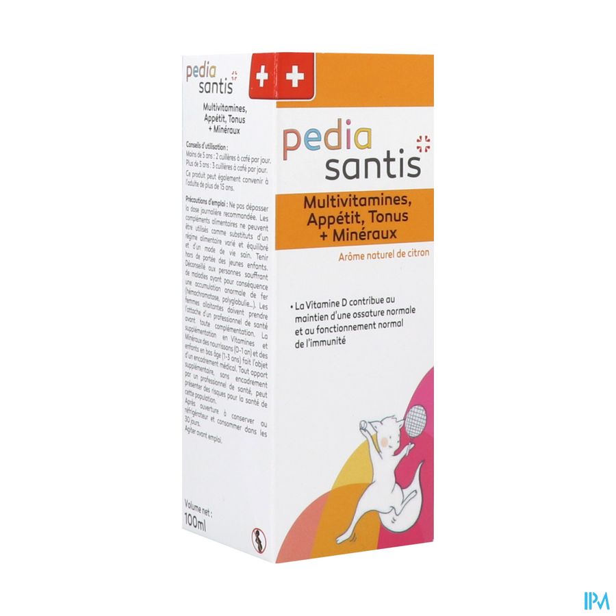 produit SANTIS PEDIASANTS MULTIVIT+MINERAUX 100ML