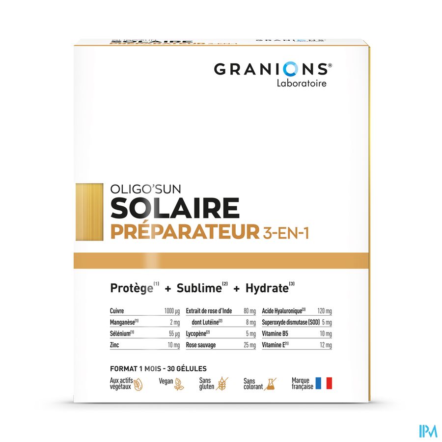 produit GRANIONSAPREPARATEUR SOLAIRE 3EN1 CPR30