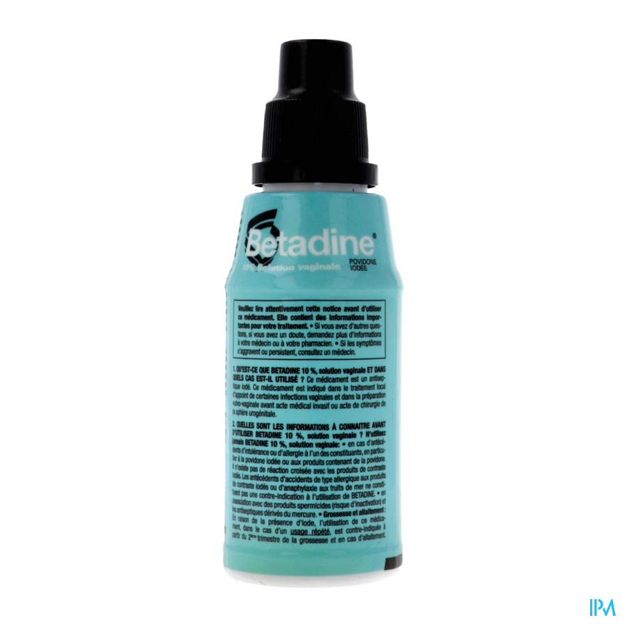 vignette BETADINE 10% SOL VAGINALE 125ML