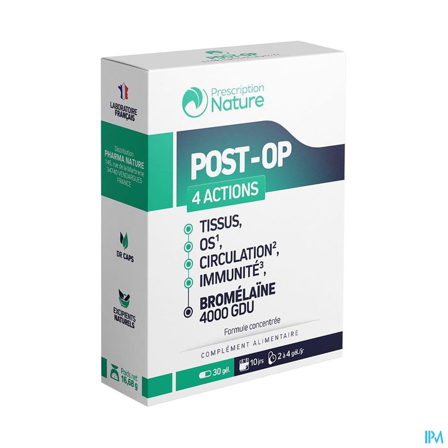 vignette PHARMA NAT POST OP BLISTER 30 GELU