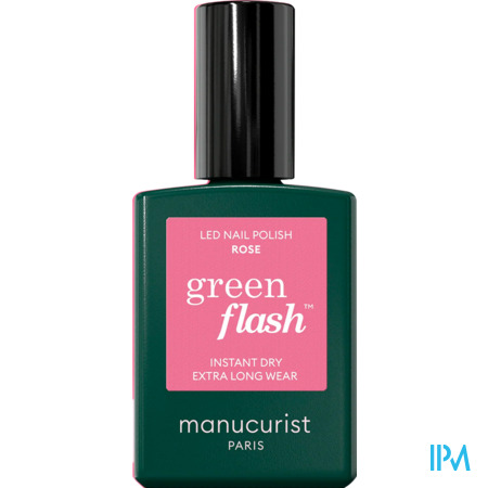 vignette Manucurist Green Flash Vernis A Ongles Rose 15ml