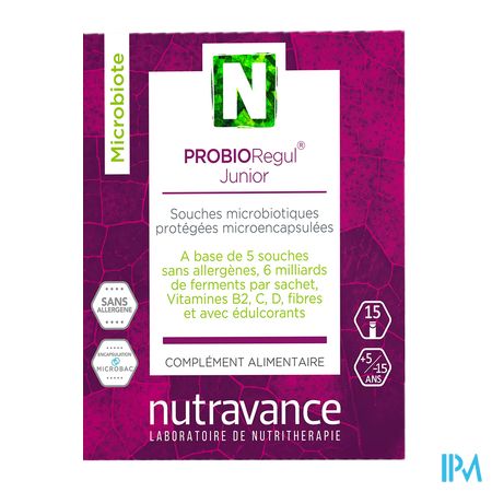 vignette Nutravance Probioregul Junior 15 Sticks