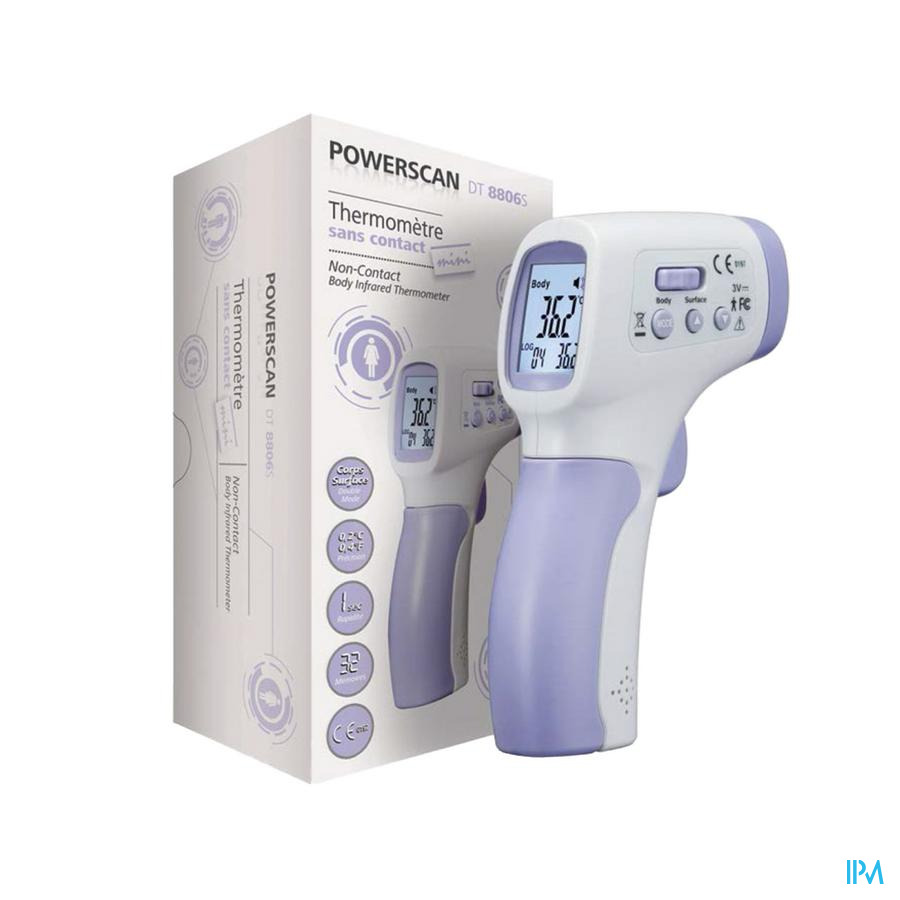 vignette Powerscan Thermometre Sans Contact Lavande