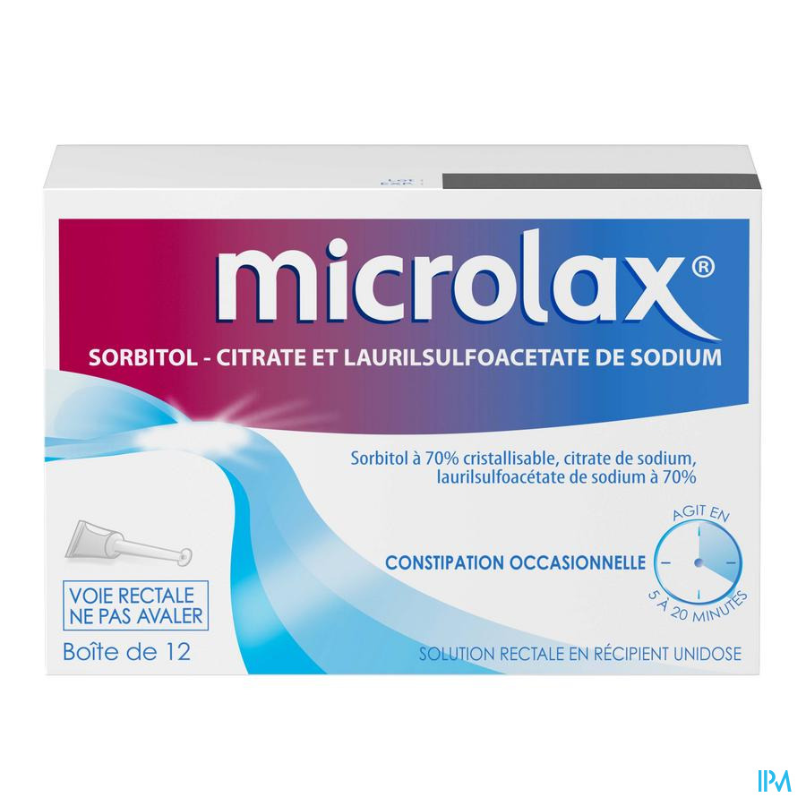 vignette MICROLAX SOL RECTALE UNIDOSE 12