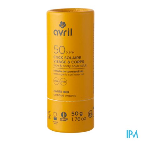 vignette Avril Stick Solaire Spf50 50g