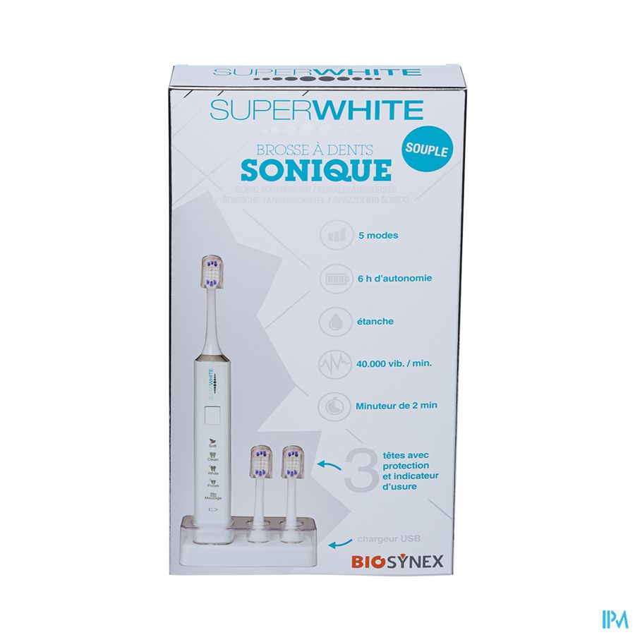 vignette SUPERWHITE BRUSH BROSSE DENT SONIQ BLANC