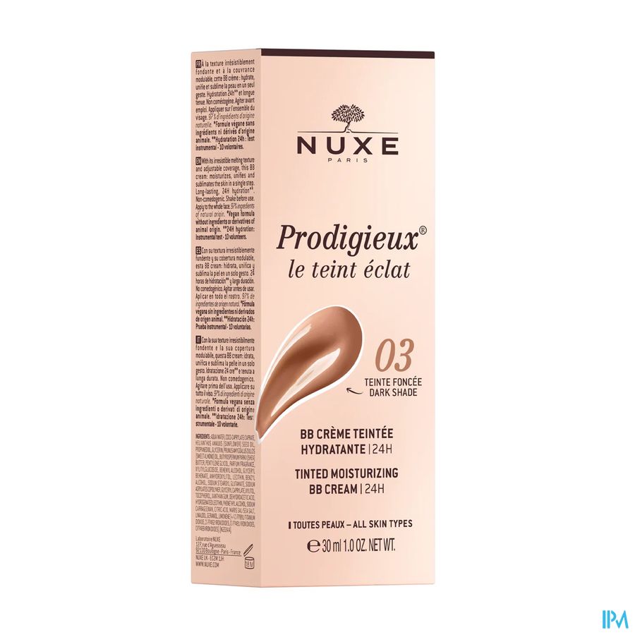 produit NUXE PRODIGIEUX BB CR TEINTEE FONCEE 30ML