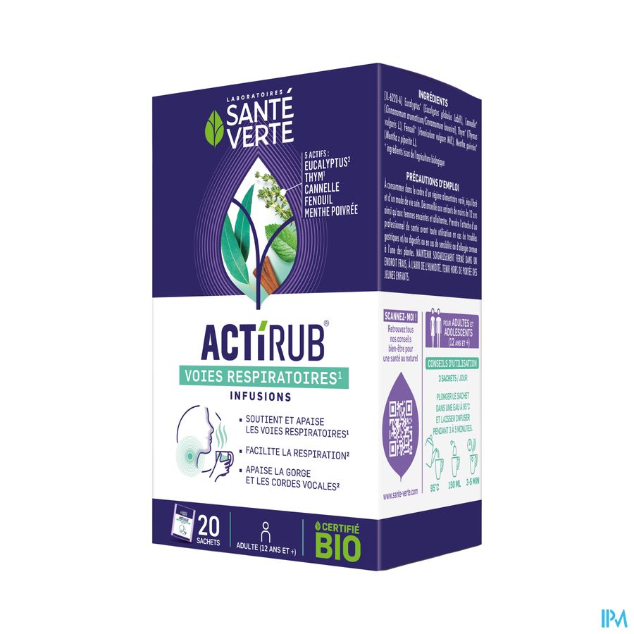produit SANTE V ACTIRUB TISANE RESPI BIO 20