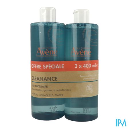 vignette Eau Thermale Avene Cleanance Eau Micellaire 400ml X2